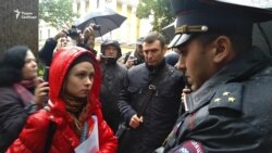 Задержания на антивоенной акции в Петербурге