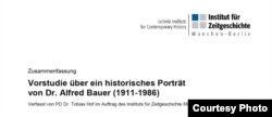 Raport referitor la trecutul lui Alfred Bauer