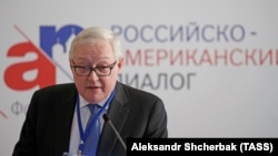 Russian Deputy Foreign Minister Sergei Ryabkov speaking at a Russian-American forum in May
