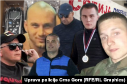 Fotografije deportovanih državljana Srbije koje je objavila policija Crne Gore (RSE ilustracija).