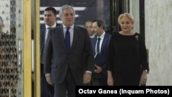 Viorica Dăncilă și Antonio Tajani