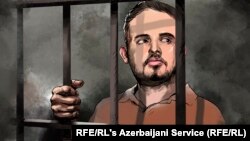 Илустрација - Новинарот на Радио Слободна Европа, Фарид Мехрализада во азербејџански затвор
