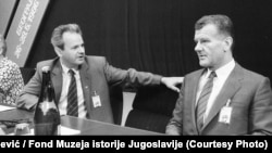 Slobodan Milošević i Ivan Stambolić 1986. godine na 10 kongresu Saveza komunista Srbije