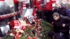 Soccer fans came to attend a memorial for Spartak Moscow fan Yegor Sviridov at the site of his stabbing on December 11.