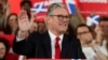 British Labour Party leader Keir Starmer attends a victory party in London early on July 5.