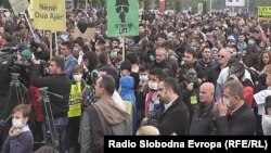 Протест против загадувањето на воздухот во Тетово.