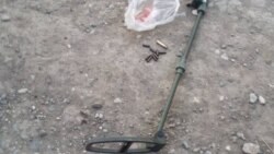 Armenia -- A photograph of a mine detector and ammunition which the Armenian military says was left behind by an Azerbaijani commando unit, March 6, 2020.