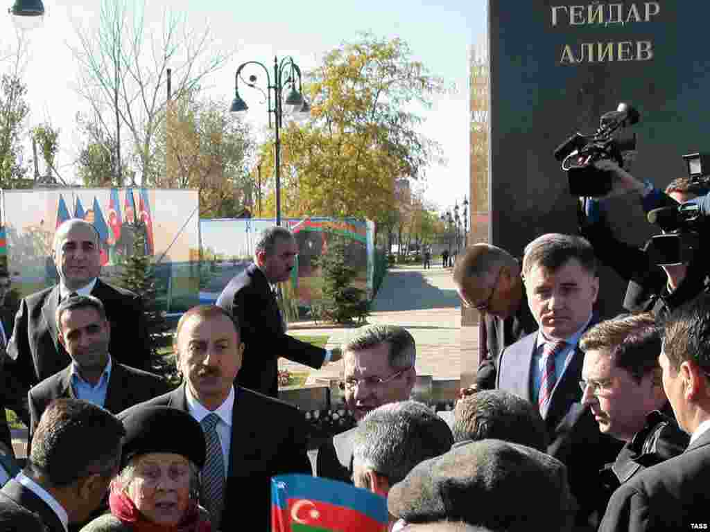 A monument to Aliyev has also been erected in Astrakhan, Russia. 