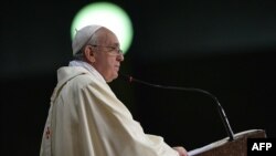 Папа Франциск під час виступу у Бразилії