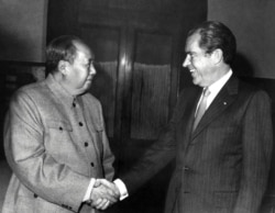 Мао Цзэдун и Ричард Никсон в Пекине. 22 февраля 1972 года
