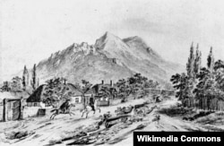 Jeloznovodsk yaxınlığında Beştau mənzərəsi, 1837