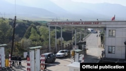 Armenia -- The Bagratashen border crossing with Georgia.