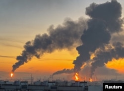 Пожар на Московском НПЗ после украинской атаки, 20 сентября 2026 года