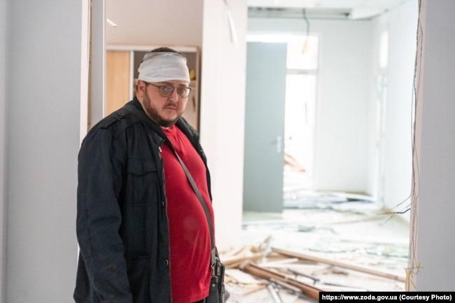 Микола Воробйов після російської атаки по Запоріжжю 7 листопада 2024 року