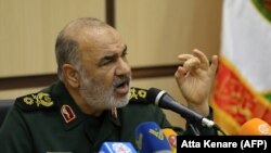Хоссейн Салами в бытность заместителем командующего Корпусом стражей исламской революции (КСИР) Ирана. Тегеран, 29 декабря 2018 года.