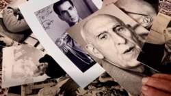 Портреты бывшего шаха Ирана Мохаммеда Резы Пехлеви и бывшего премьер-министра Мохаммеда Мосаддыка. Кадр из документального фильма о свержении Мосаддыка в 1953 году