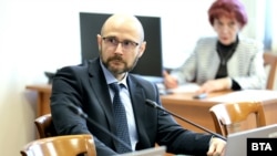 Министърът на правосъдието Андрей Янкулов присъства за заседанието на Прокурорската колегия на ВСС, 25 февруари 2026 г.