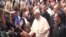 Pope Francis meets with Roman Catholics in Baku.