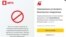 An example of a message showing website restrictions in Belarus. 