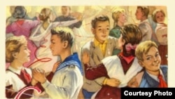 Новогодняя открытка. Художник Е. Соловьев, 1963 год. [Фото — <a href="http://christmas-collection.narod.ru/" target=_blank>Christmas Collection</a>]