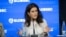 Тордіс Гильфадоттір під час GLOBSEC Forum 2026 у Празі