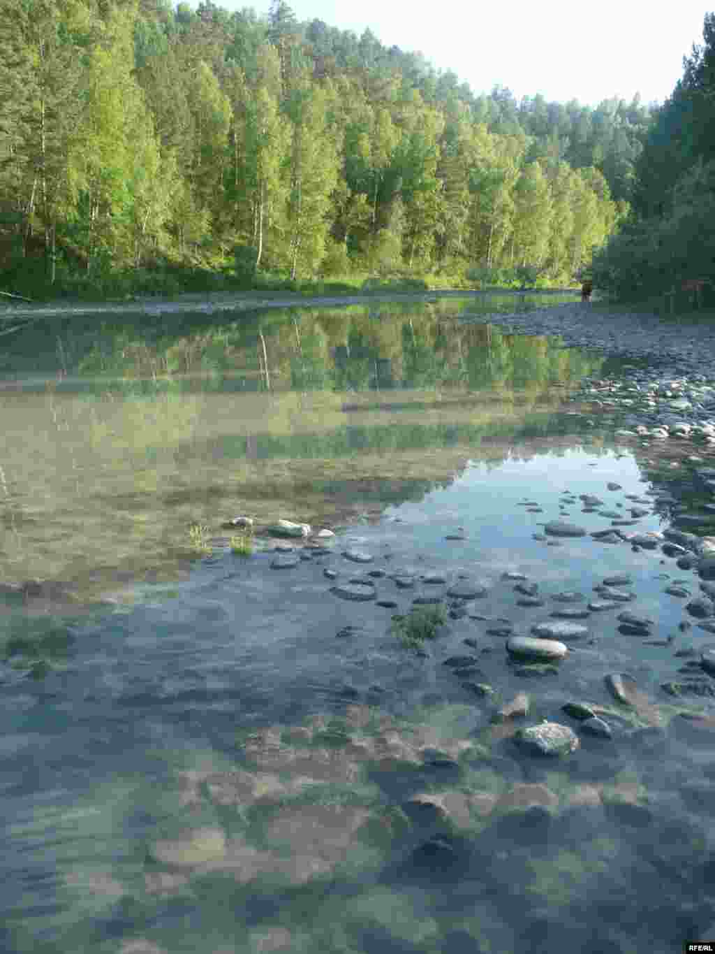 Russia – Altay region, river, landscape, boat, rafting, forest, 10Jun2008