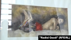 Yarim yalang‘och tojik ayoli (Ma’rifat Davlatova chizgan surat)