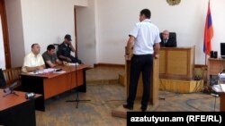 Armenia -- Opposition activist Gevorg Safarian stands trial in Yerevan, 13July2016