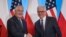 U.S. Secretary of State Rex Tillerson (left) and Polish Foreign Minister Jacek Czaputowicz in Warsaw on January 27. 