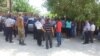 Armenia - Protesting farmers in Aghavnadzor block the entrance to the local school, 1Sep2016