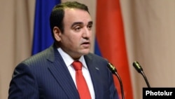 Armenia - Artur Baghdasarian gives a speech at a congress of his Orinats Yerkir party in Yerevan, 22Dec2012.