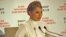 Prime Minister Yulia Tymoshenko at a press conference, January 17, 2009