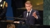 French President Emmanuel Macron speaks during the 81st United Nations General Assembly at the United Nations Headquarters in New York.