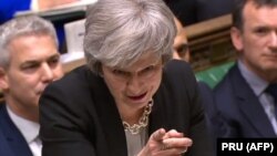 Тереза Мэй выступает в парламенте Великобритании, Лондон, 29 января 2019 года.