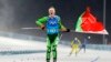Дар'я Домрачава на пераможным фінішы падчас Алімпіяды ў Пхёнчхане 
