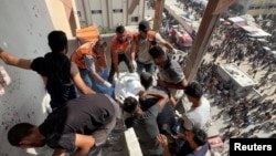 بیمارستان ناصر در غزه پس از حمله دوشنبه