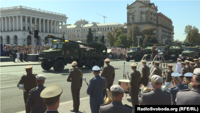 САУ «Богдана» під час параду у Києві у 2018 році