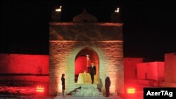Azerbaijan -- A ceremony to light the flame of Baku-2015 first European Games - 26Apr2015