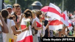 Акция протеста летом 2020 года в Бресте, Беларусь
