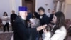 Armenia - Catholicos Garegin II blesses refugees from Nagorno-Karabakh at his Echmiadzin headquarters, January 5, 2025.