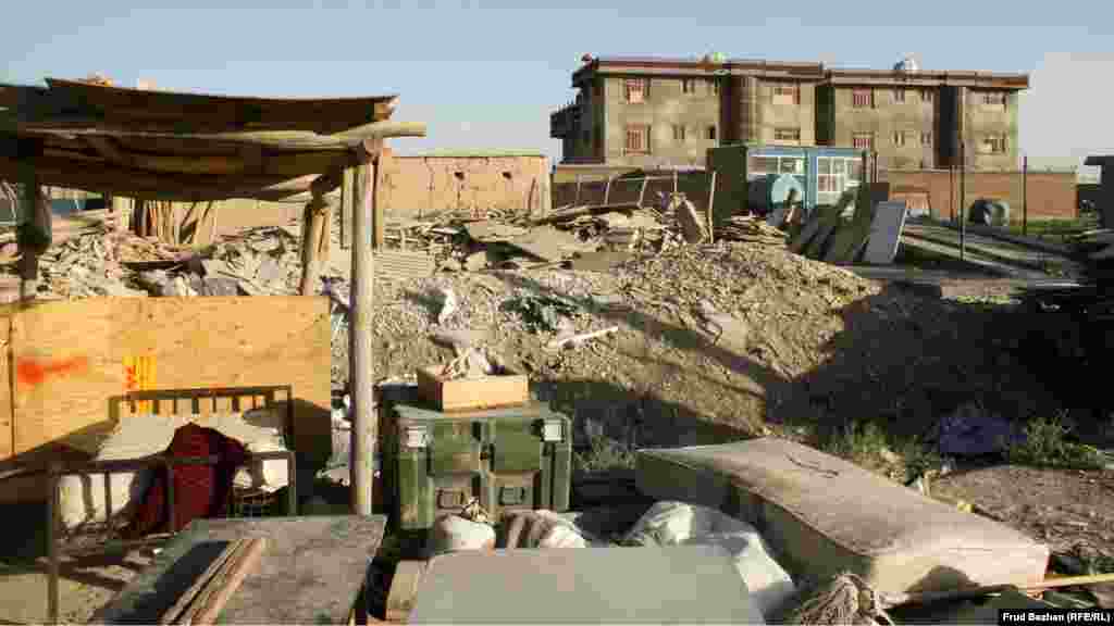 One of many scrapyards in the town of Bagram.&nbsp;