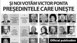 Afiș din campania electorală pentru alegerile prezidențiale din România.