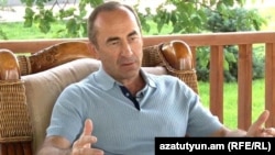 Armenia - Former President Robert Kocharian is interviewed by Karabakh state television, 1Sep2011.