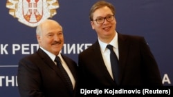 Predsednik Srbije Aleksandar Vučić i predsednik Belorusije Aleksandar Lukašenko, 3. decembar 2019.