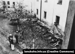Впізнання загиблих у Бригідках. Львів, 3 липня 1941 року