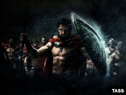 Джерард Бътлър в ролята на цар Леонид във филма "300"