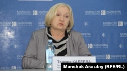 Президент фонда защиты свободы слова «Адил соз» Тамара Калеева.