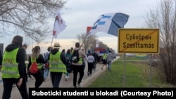 Protestni marš studenata iz Subotice, Srbobran, 10. mart 2025.