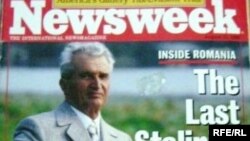 Диктатор Николае Чаушеску "Newsweek" апталыгынын биринчи бетинде. Август, 1989-жыл.