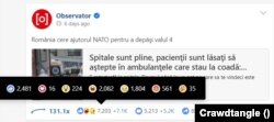 Un exemplu de postare la care mulți dintre cei care au interacționat au folosit emoticonul 🤣.